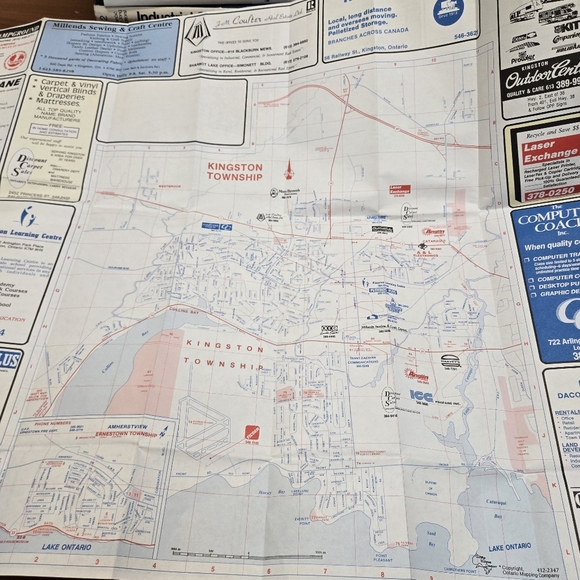 VINTAGE Kingston Centennial 1846-1946 Official Map Rare Visitor Lot - Picture 12 of 15